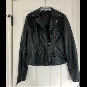 Black, leather jacket